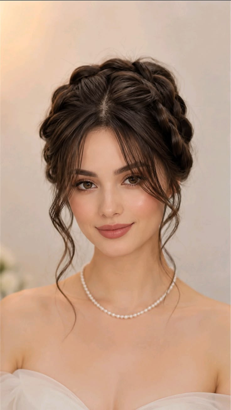 Elegant Braided Updo: Beautiful Bridal Hair Inspiration